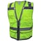 Ge Green Surveyor Vest, Reflective Tape 10 Pockets XL GV088GXL - alternate 1